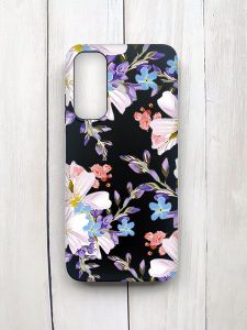 Матовий чохол на Samsung Galaxy A05s (A057) Чорний :: Квітковий малюнок (принт 272)