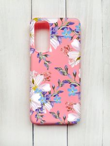 Матовий чохол на Samsung Galaxy M54 Рожевий :: Квітковий малюнок (принт 272)