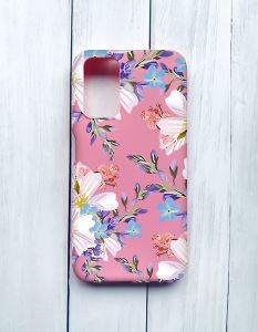 Матовий чохол на Xiaomi Redmi 9T Рожевий :: Квітковий малюнок (принт 272)