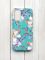 Матовий чохол на Xiaomi Redmi 9T Бірюзовий :: Квітковий малюнок (принт 272)