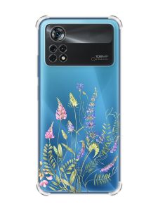 Чохол з потовщеними кутами на Xiaomi Poco X4 Pro 5G :: Квіткова ідилія (принт 382)