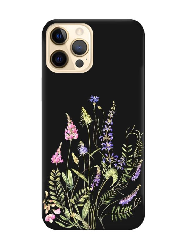Матовий чорний чохол на Apple iPhone 12 Pro Max :: Квіткова ідилія (принт 382)