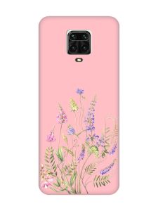 Матовий рожевий чохол на Xiaomi Redmi Note 9 Pro / 9S / 9 Pro Max :: Квіткова ідилія (принт 382)