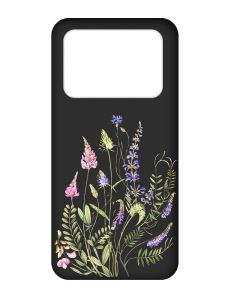 Матовий чорний чохол на Xiaomi Poco X4 Pro 5G :: Квіткова ідилія (принт 382)