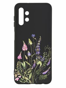 Матовий чорний чохол на Samsung Galaxy A13 4G :: Квіткова ідилія (принт 382)