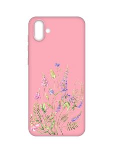Матовий рожевий чохол на Samsung Galaxy A04 :: Квіткова ідилія (принт 382)