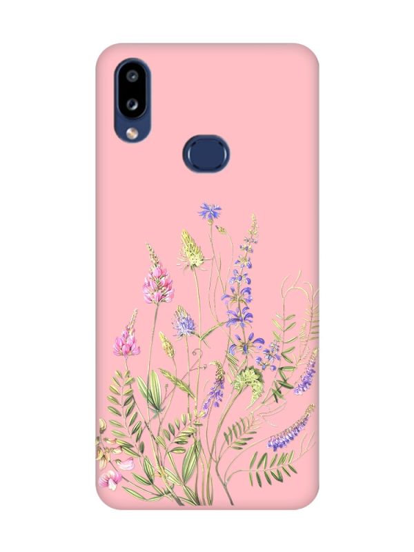 Матовий рожевий чохол на Samsung Galaxy A10s (A107) :: Квіткова ідилія (принт 382)