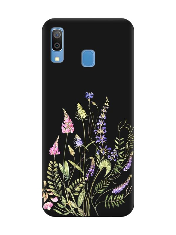 Матовий чорний чохол на Samsung Galaxy A30 (2019) / A20 (2019) :: Квіткова ідилія (принт 382)