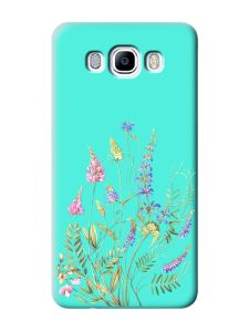 Матовий бірюзовий чохол на Samsung Galaxy J7(2016) J710 :: Квіткова ідилія (принт 382)