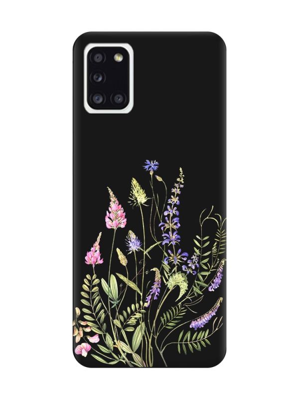 Матовий чорний чохол на Samsung Galaxy A31 :: Квіткова ідилія (принт 382)