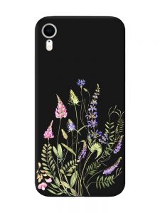 Матовий чорний чохол на Apple iPhone XR :: Квіткова ідилія (принт 382)
