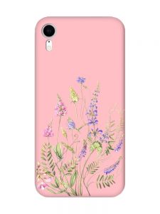 Матовий рожевий чохол на Apple iPhone XR :: Квіткова ідилія (принт 382)