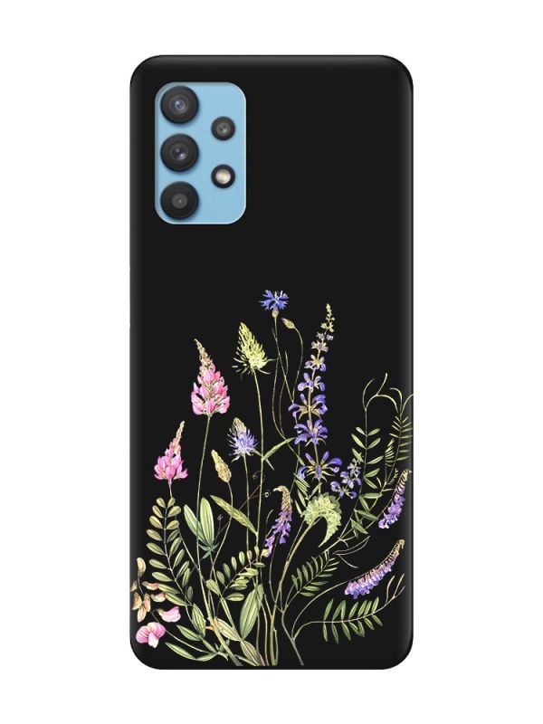 Матовий чорний чохол на Samsung Galaxy A32 :: Квіткова ідилія (принт 382)