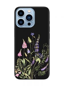 Матовий чорний чохол на Apple iPhone 13 Pro Max :: Квіткова ідилія (принт 382)