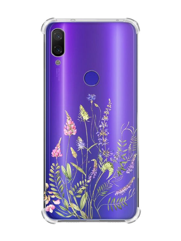 Чохол з потовщеними кутами на Xiaomi Redmi Note 7/Note 7 Pro :: Квіткова ідилія (принт 382)