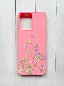 Матовий чохол на Xiaomi Redmi 12 Рожевий :: Квіткова ідилія (принт 382)