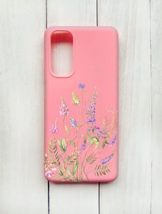 Матовий чохол на Samsung Galaxy M54 Рожевий :: Квіткова ідилія (принт 382)