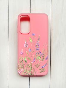 Матовий чохол на Samsung Galaxy A15 (A155) Рожевий :: Квіткова ідилія (принт 382)