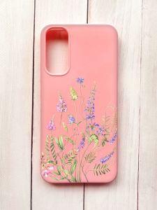 Матовий чохол на Samsung A34 5G Рожевий :: Квіткова ідилія (принт 382)