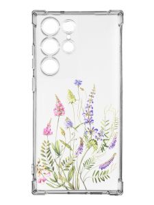 Чохол з потовщеними кутами на Samsung Galaxy S23 Ultra :: Квіткова ідилія (принт 382)
