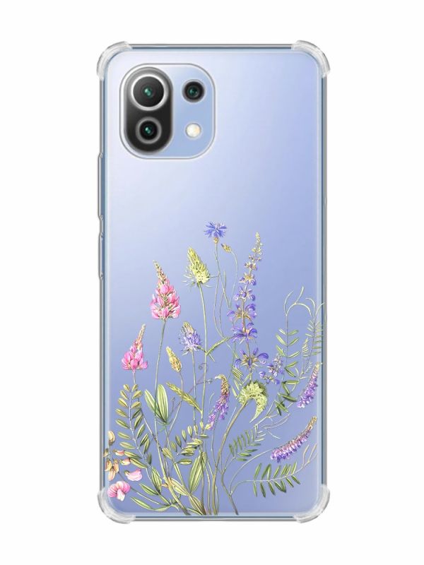 Чохол з потовщеними кутами на Xiaomi Mi 11 Lite :: Квіткова ідилія (принт 382)