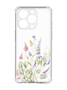 Чохол із потовщеними кутами на iPhone 15 Pro :: Квіткова ідилія (принт 382)