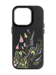 Матовий чорний чохол на Apple iPhone 14 Pro Max :: Квіткова ідилія (принт 382)