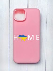 Матовий чохол на iPhone 15 Plus Рожевий :: Дім Україна (принт 73)