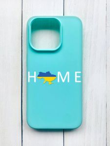 Матовий чохол на iPhone 15 Pro Бірюзовий :: Дім Україна (принт 73)