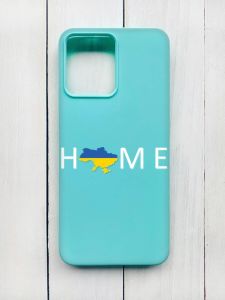 Матовий чохол на Xiaomi Redmi 12 Бірюзовий :: Дім Україна (принт 73)