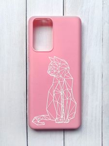 Матовий чохол на Xiaomi Redmi Note 10 Pro/10 Pro Max Рожевий :: Котик (принт 125)