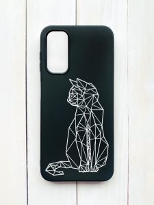 Матовий чохол на Samsung Galaxy A14 5G Чорний :: Котик (принт 125)