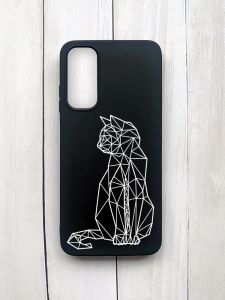 Матовий чохол на Samsung Galaxy A05s (A057) Чорний :: Котик (принт 125)