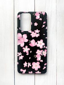 Матовий чохол на Xiaomi Redmi Note 10 Pro/10 Pro Max Чорний :: Квітуча сакура (принт 282)