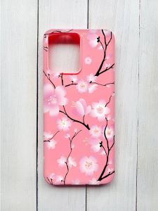 Матовий чохол на Xiaomi Redmi 12 Рожевий :: Квітуча сакура (принт 282)