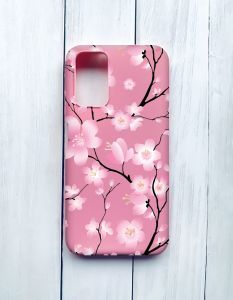 Матовий чохол на Xiaomi Redmi 9T Рожевий :: Квітуча сакура (принт 282)