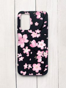 Матовий чохол на Xiaomi Redmi 9T Чорний :: Квітуча сакура (принт 282)