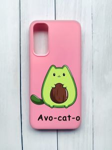 Матовий чохол на Samsung Galaxy A05s (A057) Рожевий :: Котик Авокадо (принт 306)