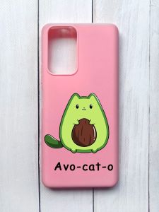 Матовий чохол на Xiaomi Redmi Note 10 Pro/10 Pro Max Рожевий :: Котик Авокадо (принт 306)