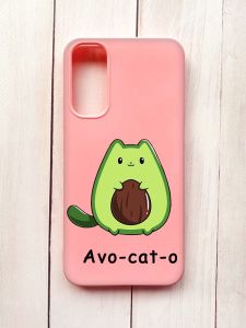 Матовий чохол на Samsung A34 5G Рожевий :: Котик Авокадо (принт 306)
