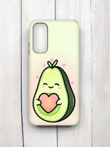 Матовий чохол з чорними боками на Samsung Galaxy A05s (A057) :: Кавай авокадо з сердечком (принт 310)