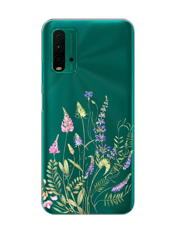 Прозорий чохол на Xiaomi Redmi 9T  :: Квіткова ідилія (принт 382)