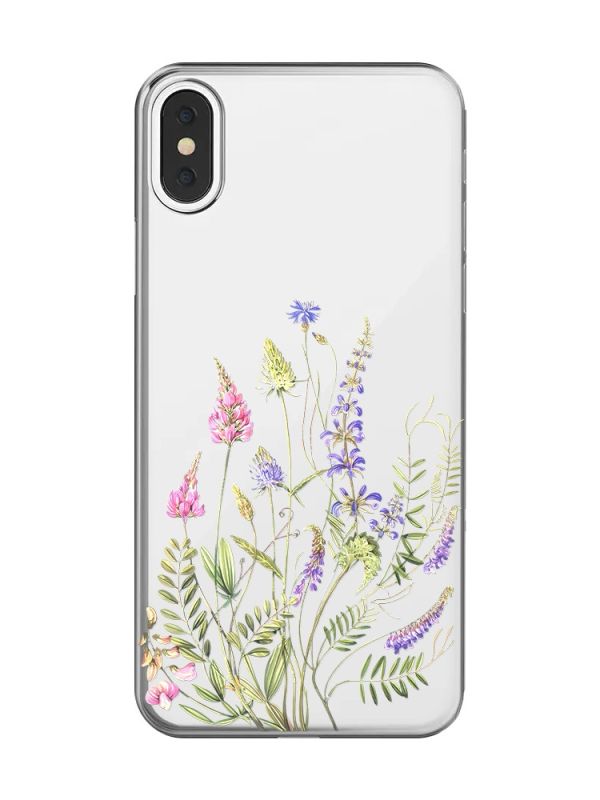 Прозорий чохол на iPhone X / XS :: Квіткова ідилія (принт 382)