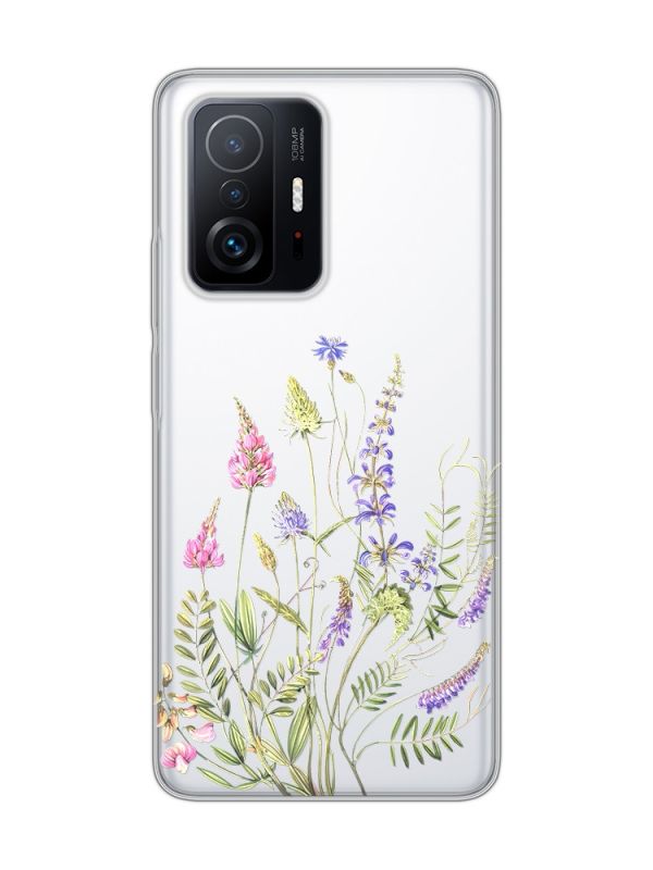 Прозорий чохол на Xiaomi 11T / 11T Pro :: Квіткова ідилія (принт 382)