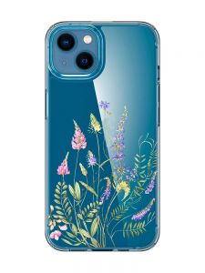 Прозорий чохол для iPhone 13 mini :: Квіткова ідилія (принт 382)