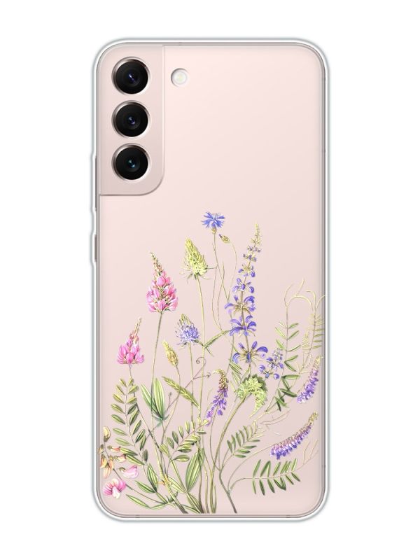 Прозорий чохол на Samsung Galaxy S22 :: Квіткова ідилія (принт 382)