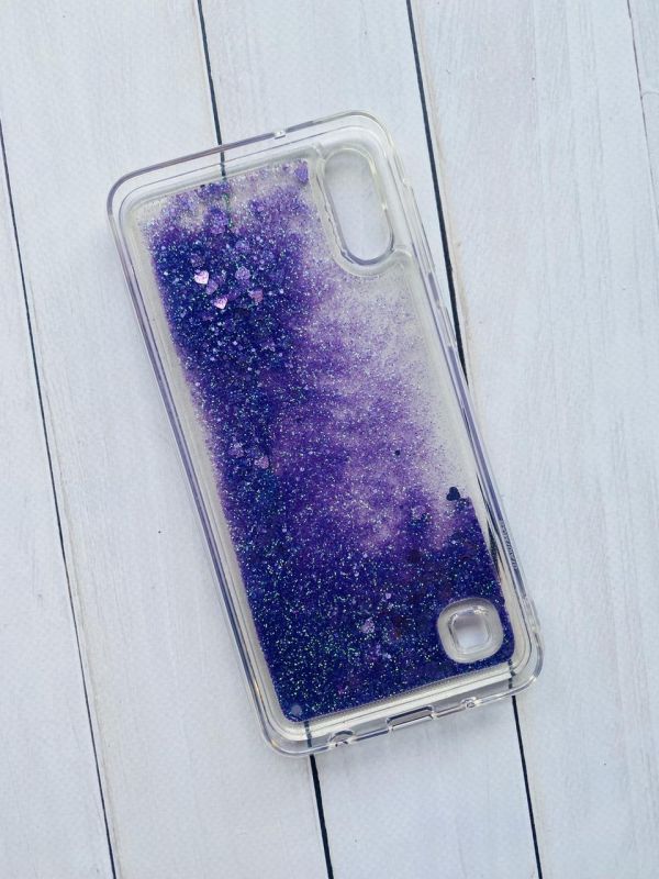 Силіконовий чохол з блискітками, що переливаються, для Samsung A10 (2019) A105 Фіолетовий