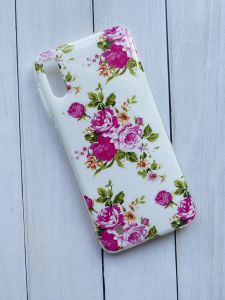 Силіконовий чохол з малюнком для Samsung Galaxy M10 Квіти село білі