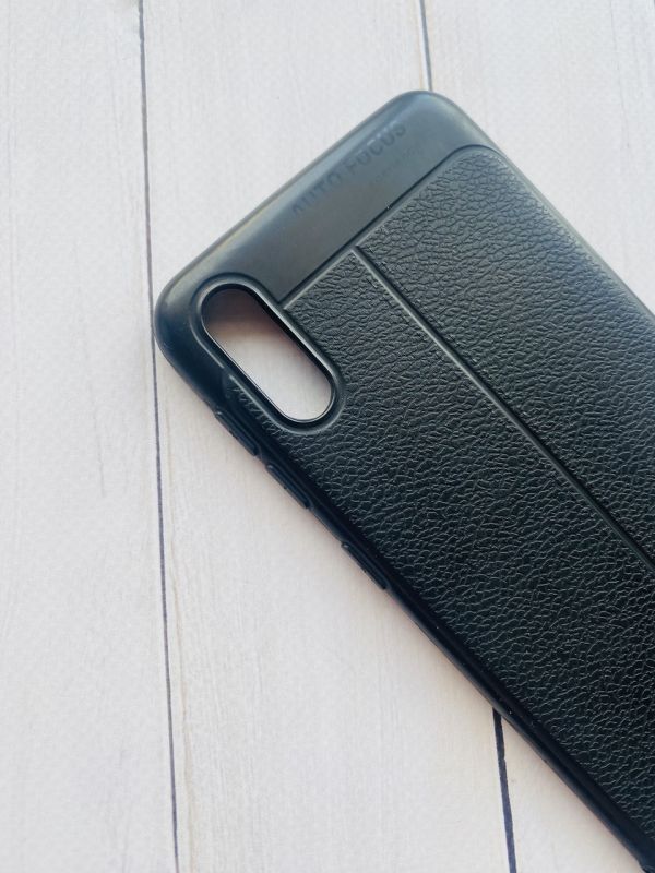Силіконовий чохол із тисненням для Samsung Galaxy M10 Чорний