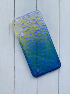 Силіконовий чохол Samsung Galaxy M10 Ромби випуклі; Жовто-голубий